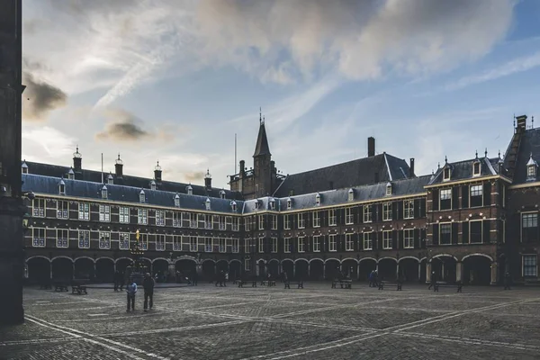Uma Fachada Edifício Complexo Binnenhof Nos Países Baixos — Fotografia de Stock