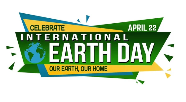 Illustration International Earth Day Sign Isolated White Background — Stock Photo, Image