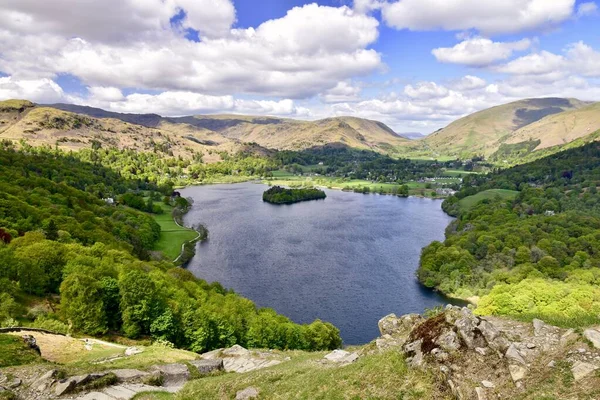 Larga Fuga Agua Rydal Distrito Del Lago Reino Unido — Foto de Stock