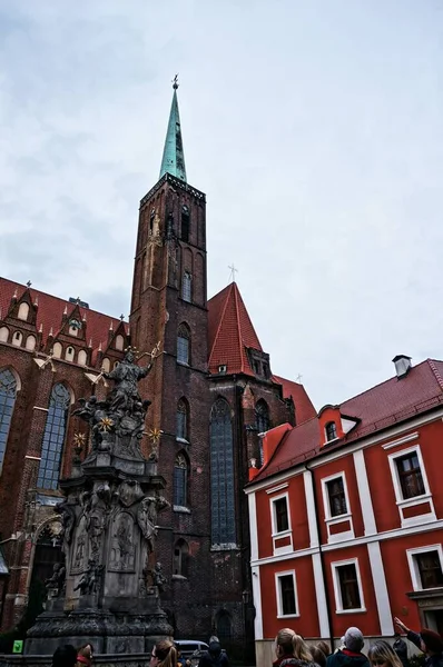 Wroclaw Polska Listopada 2013 Stary Budynek Kościoła Centrum Miasta — Zdjęcie stockowe