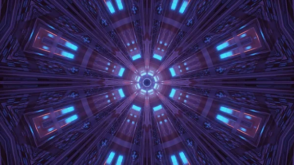 Een Kosmische Omgeving Met Kleurrijke Neon Laserlichten Perfect Voor Een — Stockfoto