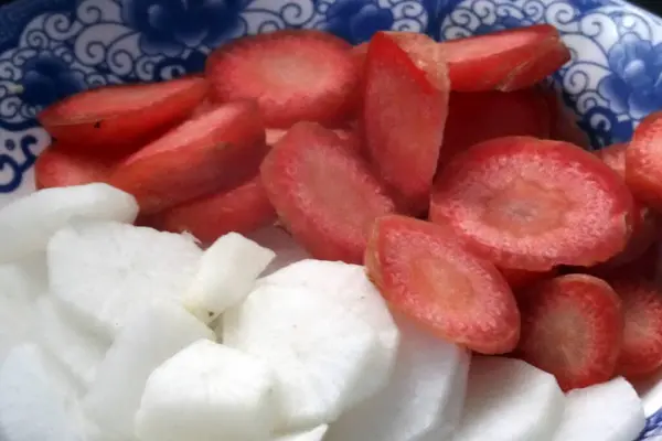 Sebuah Foto Closeup Salad Sayuran Premeal Yang Terbuat Dari Wortel — Stok Foto