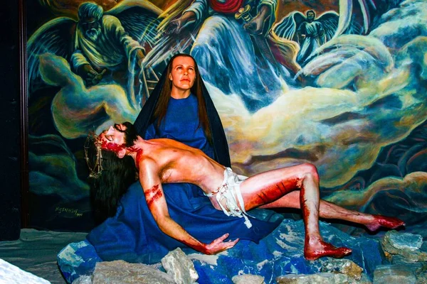 San Antonio Förenade Staterna Sep 2006 Vaxverk Michelangelos Pieta Taget — Stockfoto