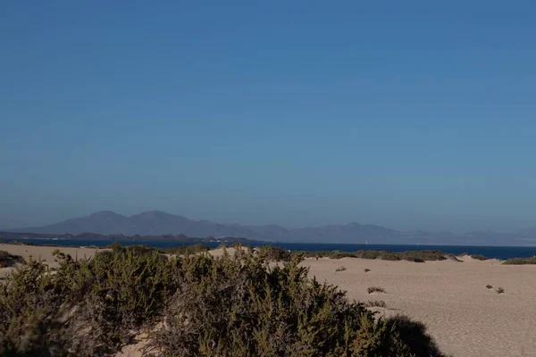 Eine Panoramische Sandlandschaft Naturpark Corralejo Auf Fuerteventura Kanarische Insel Spanien — Stockfoto