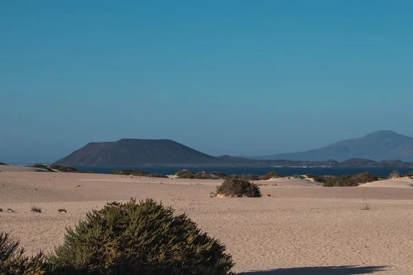 Pantai Berpasir Taman Alam Corralejo Fuerteventura Pulau Canary Spanyol — Stok Foto