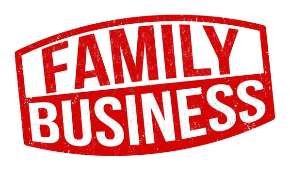 Eine Illustration Eines Roten Familienunternehmensschildes Isoliert Auf Weißem Hintergrund — Stockfoto