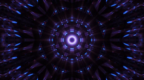 一个有彩色霓虹灯的宇宙环境 完美的数字壁纸 — 图库照片
