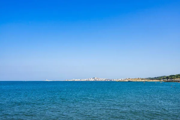 Tiro Mar Uma Costa Praia Península Gargano Puglia — Fotografia de Stock