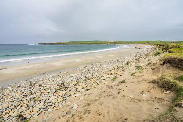 Tiro Largo Bay Skaill Perto Skara Brae Local Pré Histórico — Fotografia de Stock