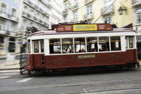 Lisboa Portugal 2019 Tranvía Histórico Para Transporte Público Lisboa — Foto de Stock