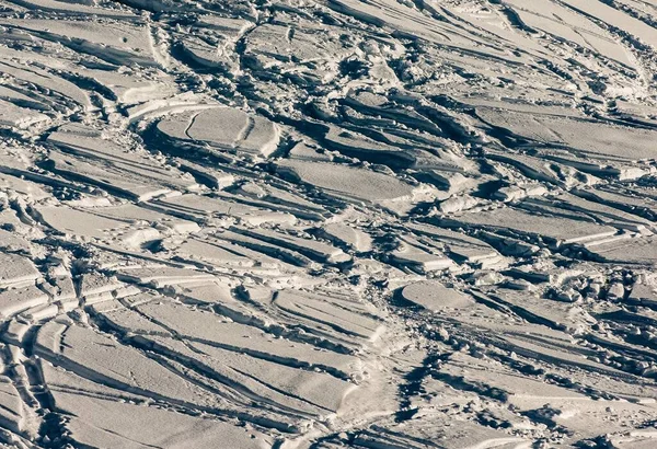 Resumo Das Pistas Esqui Neve — Fotografia de Stock