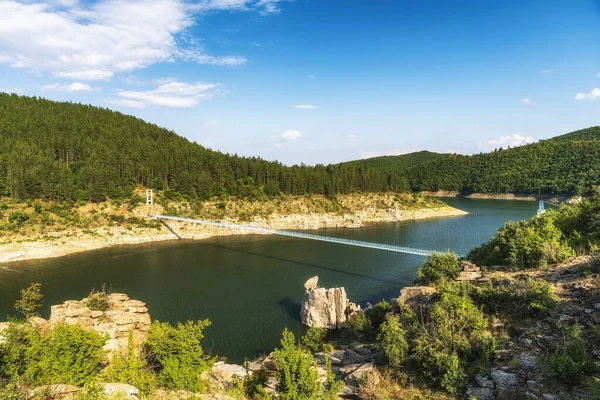 Όμορφη Θέα Του Φράγματος Kardzhali Βουλγαρία Κατά Διάρκεια Της Ημέρας — Φωτογραφία Αρχείου