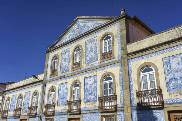 Aveiro Portugal Fev 2020 Casa Com Belos Azulejos Estilo Português — Fotografia de Stock