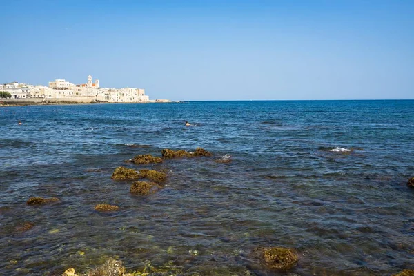 Vacker Bild Giovinazzo Stranden Apulien Italien Med Klarblå Himmel Bakgrunden — Stockfoto