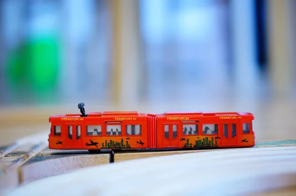 Poznan Poland Mar 2020 Red Siku Brand Toy Model Tram — Stock Photo, Image