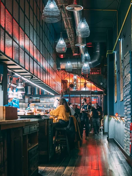 Lisbon Portugal Jan 2020 Interior Asian Restaurant Boa Bao Porto — Stock Photo, Image