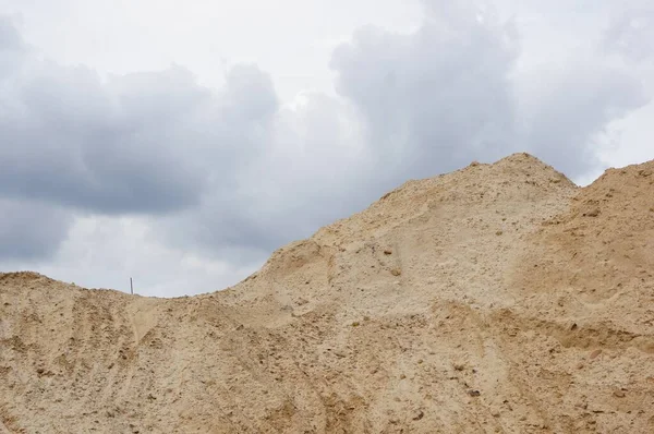 Μια Όμορφη Βολή Των Λόφων Άμμου Μια Περιοχή Κατασκευής Κάτω — Φωτογραφία Αρχείου