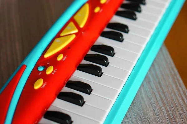 Closeup Shot Colorful Keyboard Kids — Stock Photo, Image