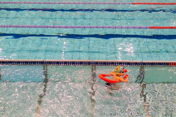 Poznan Polen Januar 2020 Menschen Beim Schwimmunterricht Malta Park — Stockfoto