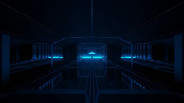 Uno Sfondo Cosmico Con Luci Laser Blu Scuro Luce Perfetto — Foto Stock