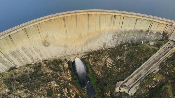 Een Luchtopname Van Almendra Dam Salamanca Spanje — Stockfoto