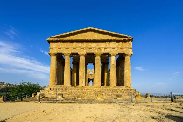 Świątynia Konkordii Valle Dei Templi Lista Światowego Dziedzictwa Unesco Agrigento — Zdjęcie stockowe