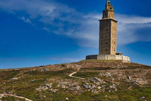 Low Angle Shot Famous Tower Hercules Coruna Spain — Stock Photo, Image