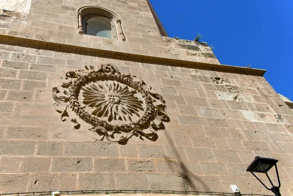 Die Kathedrale Von Almeria Südspanien Mit Einer Sonnendarstellung Der Ostwand — Stockfoto