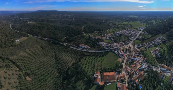 Ein Panoramablick Auf Die Stadt Estremoz Portugal Auf Einer Grünen — Stockfoto