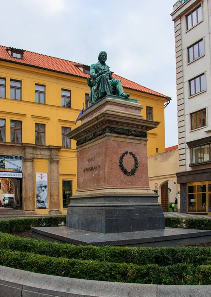 Praga Repubblica Ceca Novembre 2019 Statua Josef Jungmann Praga — Foto Stock