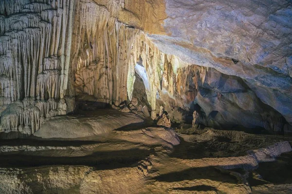 Gros Plan Formations Sur Mur Paradise Cave Vietnam — Photo