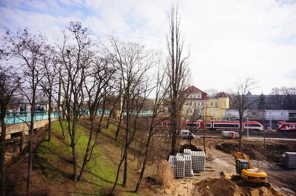 Poznan Polen März 2020 Baugebiet Stadtzentrum — Stockfoto