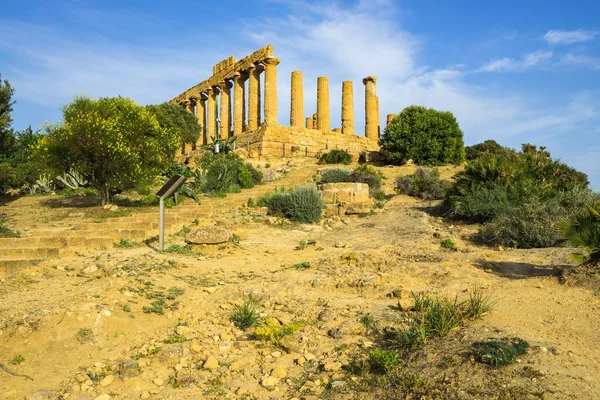 Vale Dos Templos Património Mundial Unesco Agrigento Sicília Itália — Fotografia de Stock