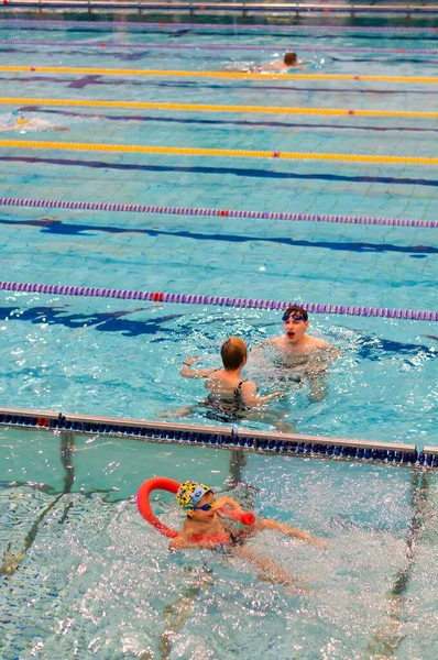 Poznan Polen Februar 2019 Schwimmunterricht Hallenbad — Stockfoto