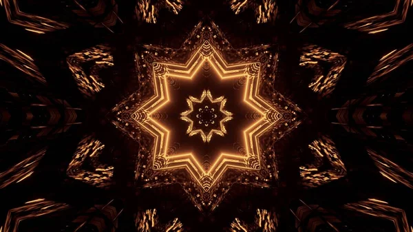 Kaleidoscope Abstract Background Pattern Symmetry Reflection Dark Background — Stock Photo, Image