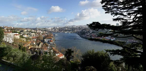 Uma Foto Panorâmica Cidade Porto Portugal — Fotografia de Stock