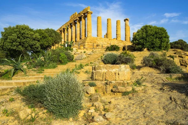 Vale Dos Templos Património Mundial Unesco Agrigento Sicília Itália — Fotografia de Stock