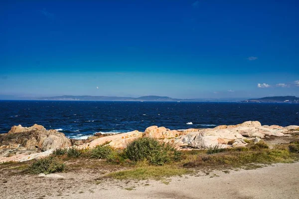 Una Hermosa Costa Rocosa Junto Mar Coruña España — Foto de Stock