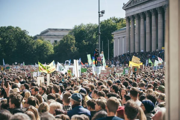Mnichov Německo 2019 Vrána 000 Lidí Demonstrujících Pro Změnu Klimatu — Stock fotografie