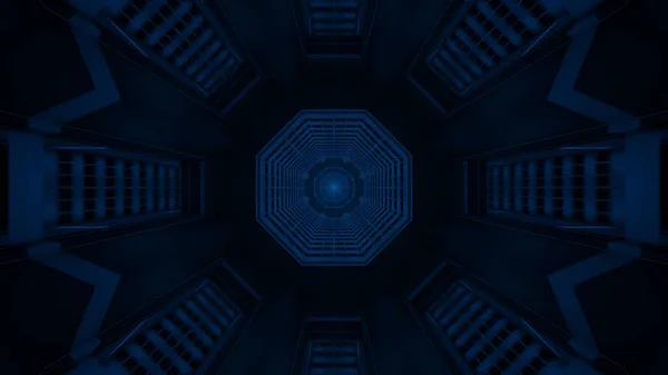 Ein Kosmischer Hintergrund Mit Dunkel Und Hellblauen Laserlichtern Perfekt Für — Stockfoto