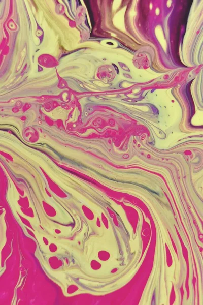 Renkli Akrilik Boya Yağ Karışımının Soyut Arka Planının Dikey Çekimi — Stok fotoğraf