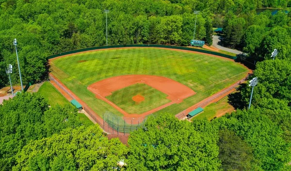 Piękny Widok Boisko Baseballowe Ciągu Dnia — Zdjęcie stockowe