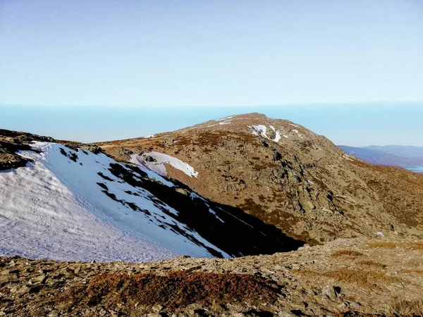 Der Faszinierende Blick Auf Das Penalara Gebirge Spanien Einem Sonnigen — Stockfoto