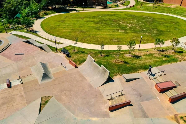 Aerial Shot Beautiful Skatepark Daytime — Stock Photo, Image