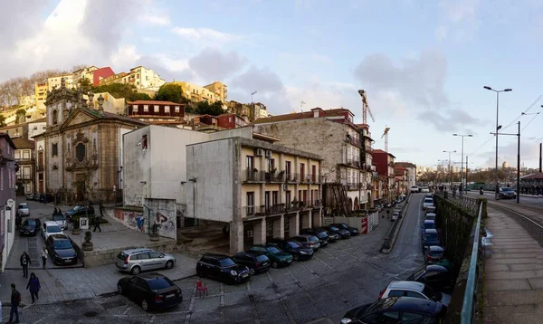 Los Edificios Coches Ciudad Oporto Portugal — Foto de Stock