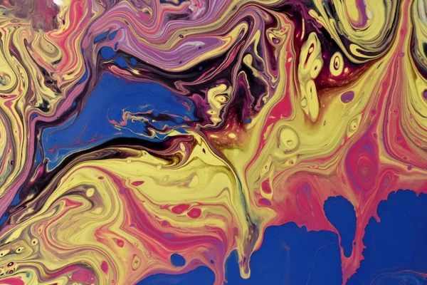 Een Vloeibare Olie Kunst Ideaal Voor Een Kunstzinnige Achtergrond Behang — Stockfoto