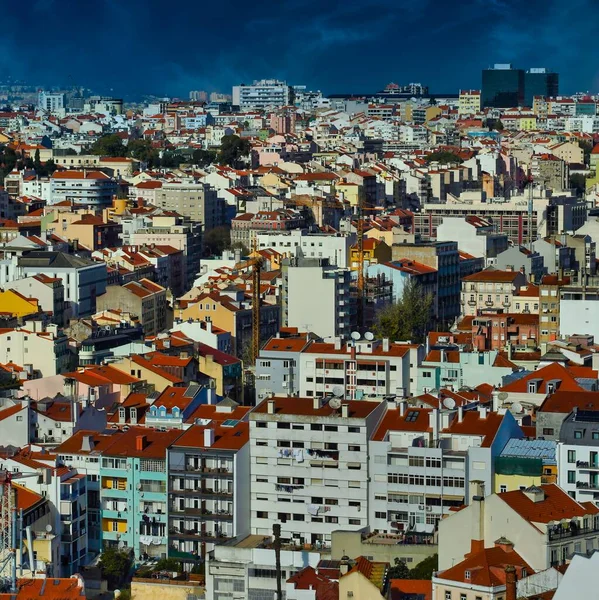 Будинки Вулиця Лісабоні Португалія — стокове фото