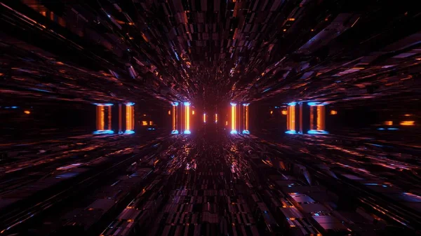 Ein Kosmischer Hintergrund Mit Bunten Laserlichtern Perfekt Für Eine Digitale — Stockfoto
