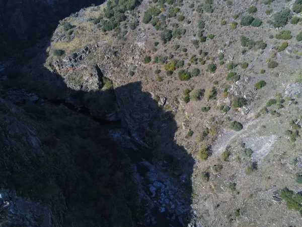 Vzdušný Záběr Potoka Arribes Del Duero Salamance Španělsku — Stock fotografie