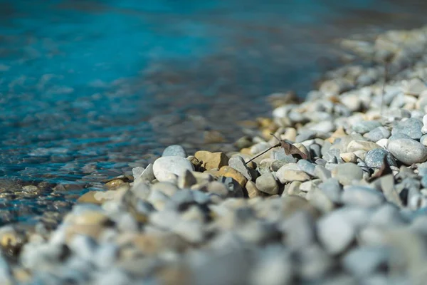 Closeup Shot Small Pebbles Coastline — Stock Photo, Image